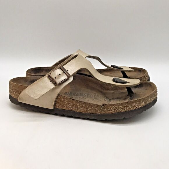 Birkenstock Gizeh Birko-Flor® Sandals Women's 6 - EU 37 Graceful Pearl Slip On - Picture 3 of 10